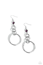 Load image into Gallery viewer, Glitzy Gesture Purple Earrings