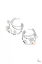 Load image into Gallery viewer, Metro Pier White Hoop Earrings