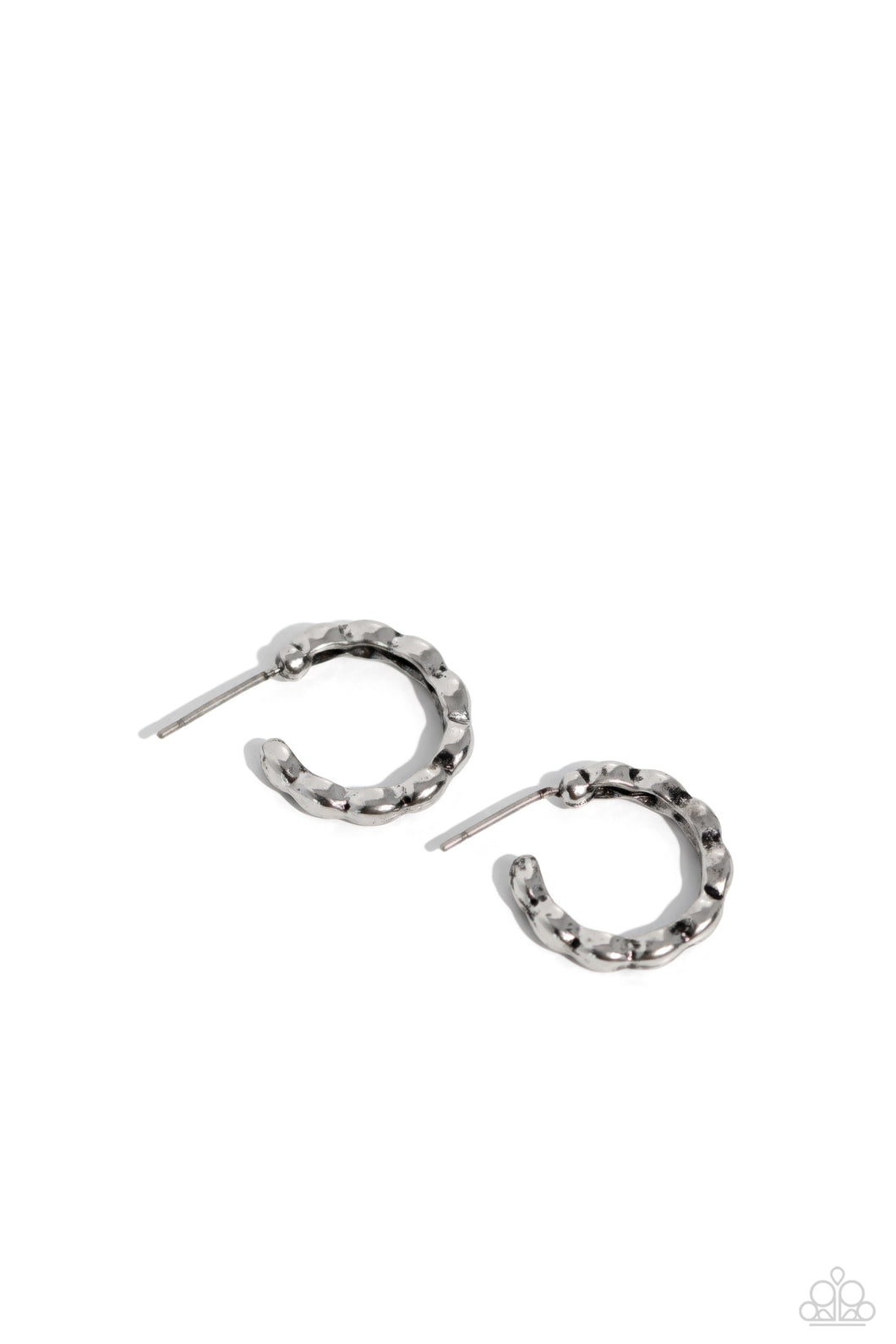 Buzzworthy Bling Silver Hoop Earrings
