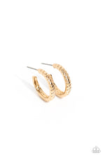 Load image into Gallery viewer, Curvy Charisma Gold Hoop Earrings