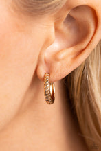 Load image into Gallery viewer, Curvy Charisma Gold Hoop Earrings