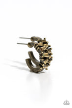 Load image into Gallery viewer, Rugged Rockstar Brass Mini Hoops