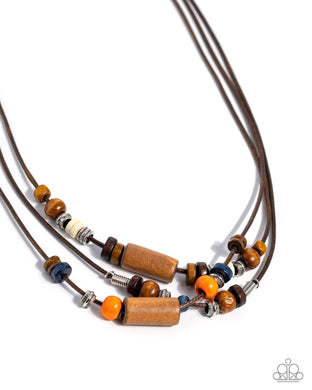 Wish You WOOD Orange Urban Necklace