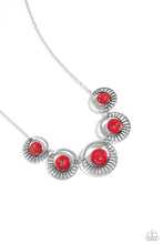 Load image into Gallery viewer, Elliptical Effervescene Red Necklace
