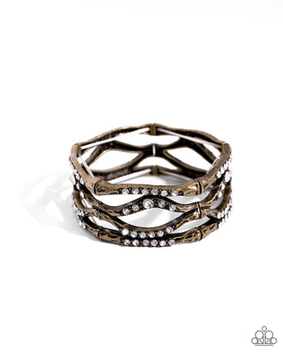 Cross Country Brass Bracelet