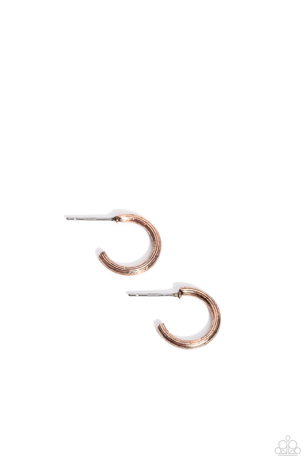 Linear Lady Copper Hoop Earrings