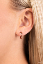 Load image into Gallery viewer, Linear Lady Copper Hoop Earrings