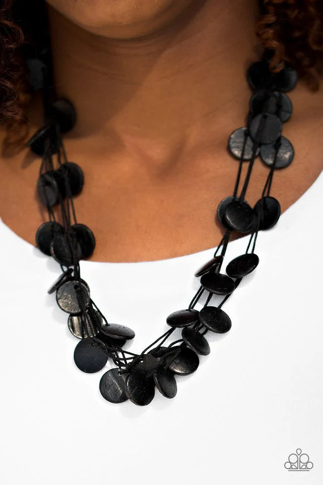 Caribbean Catch Black Wood Necklace