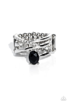 Alternating Allure Black Ring