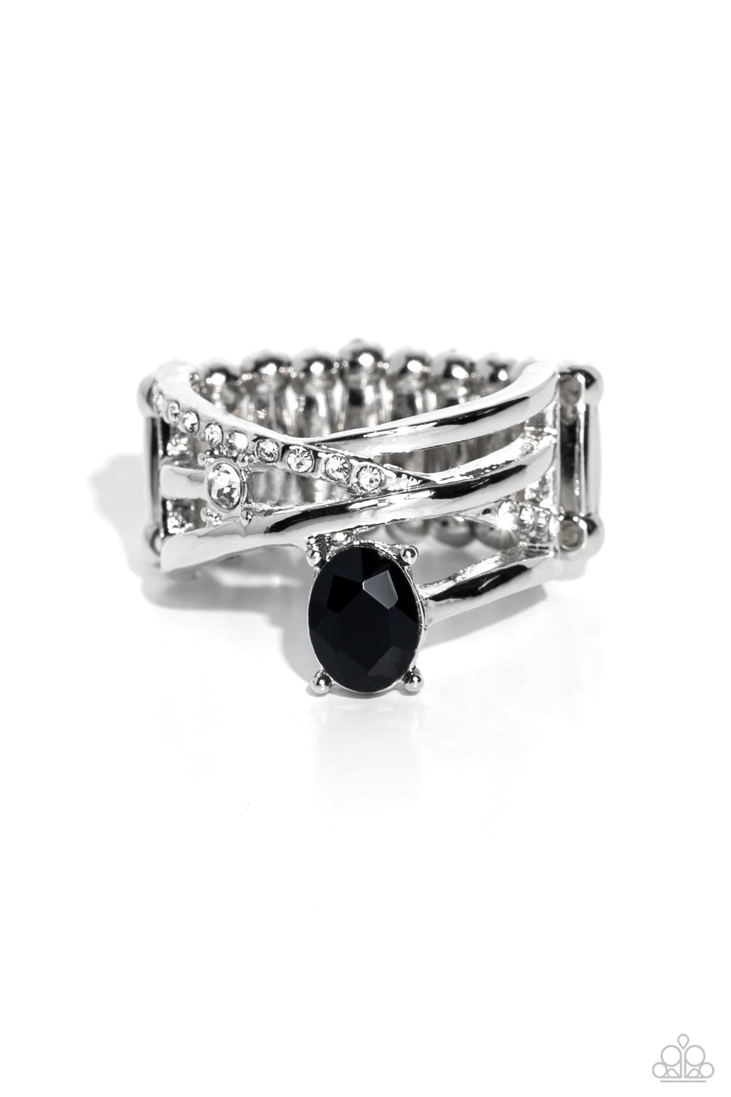 Alternating Allure Black Ring
