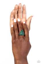 Load image into Gallery viewer, Wave of Whimsy Green Skinny Band Ring