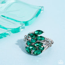 Load image into Gallery viewer, Wave of Whimsy Green Skinny Band Ring