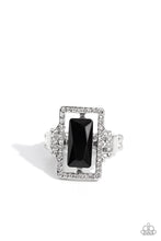 Load image into Gallery viewer, Emerald Elegance Black Skinny Band Ring