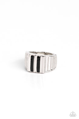 Rectangular Relic Black Men’s Ring