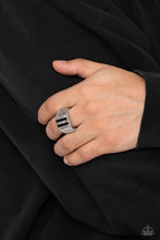 Load image into Gallery viewer, Rectangular Relic Black Men’s Ring