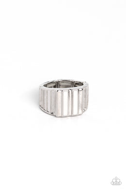 Rectangular Relic White Men’s Ring
