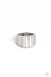 Rectangular Relic White Men’s Ring