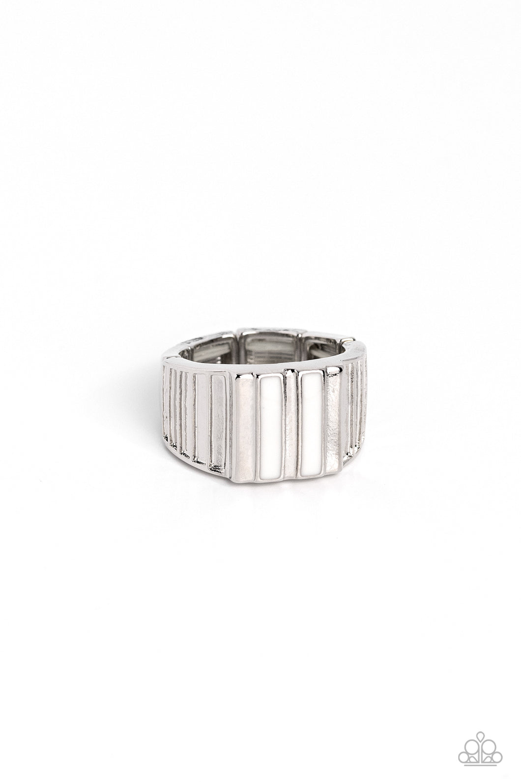 Rectangular Relic White Men’s Ring