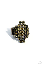 Load image into Gallery viewer, Honeycomb Haute Brass Ring