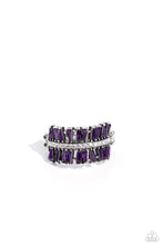 Load image into Gallery viewer, Staggering Stacks  Purple Skinny Band Ring
