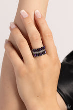 Load image into Gallery viewer, Staggering Stacks  Purple Skinny Band Ring