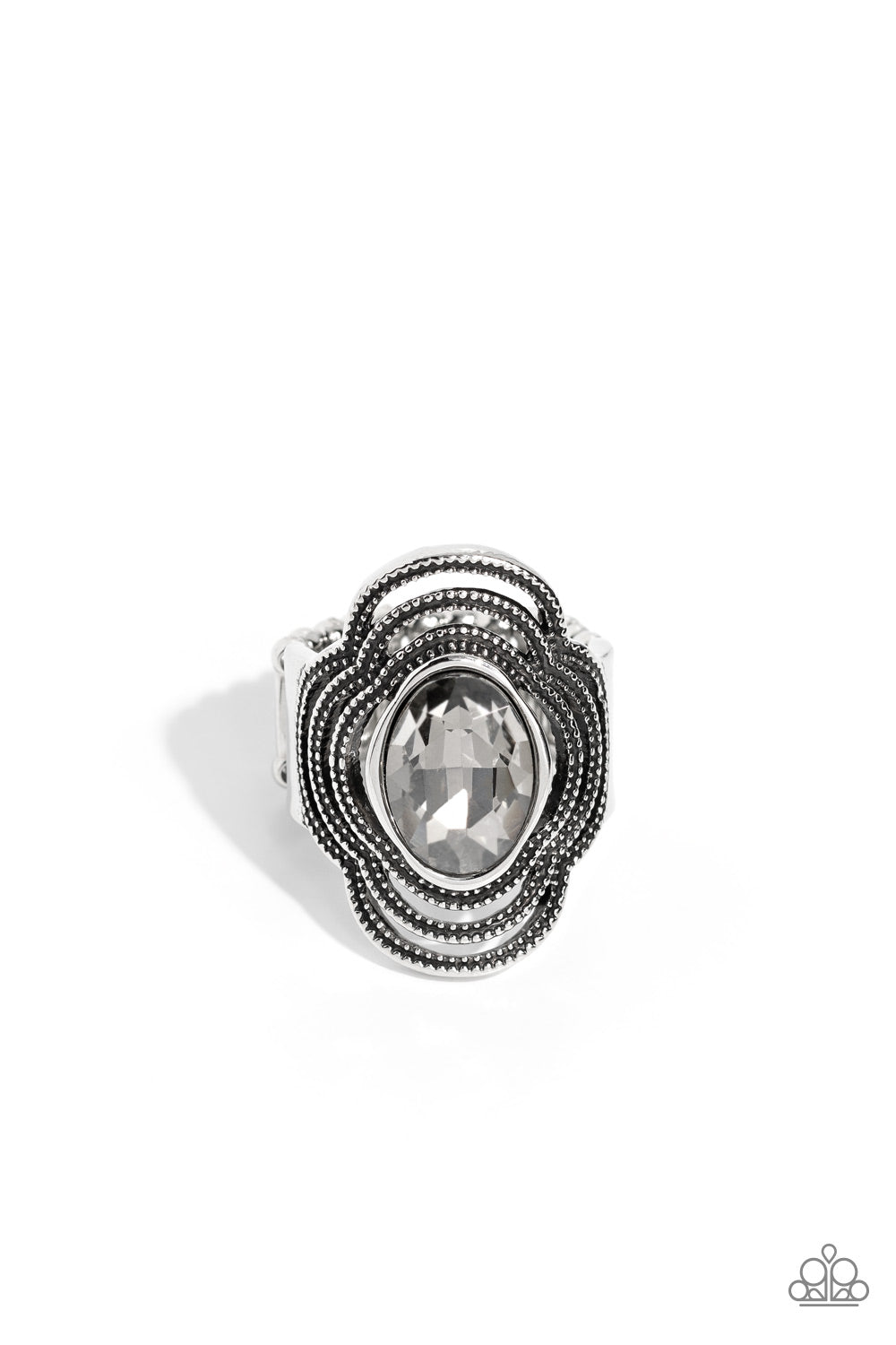 Entrancing Edge Silver Ring