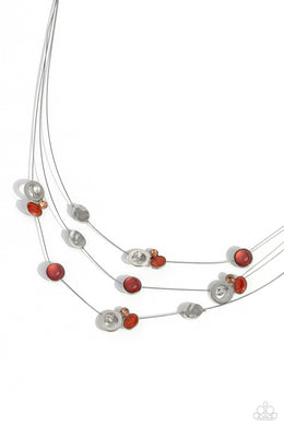 Affectionate Array Orange Necklace
