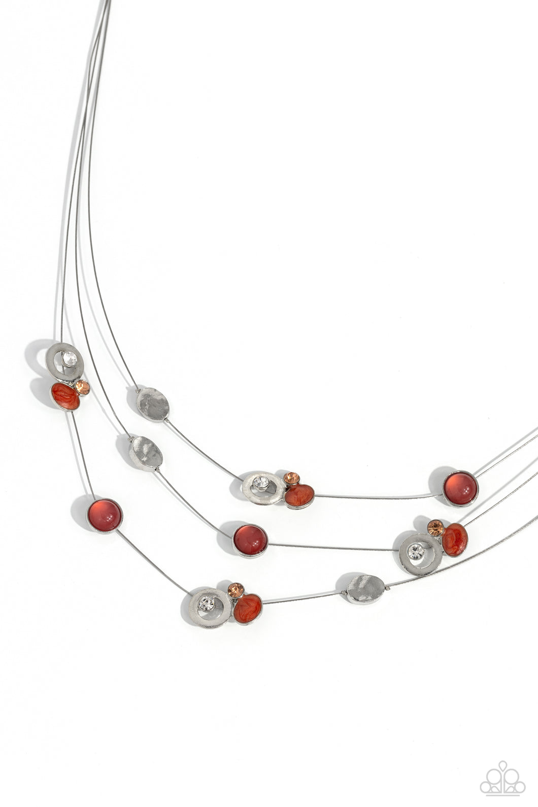 Affectionate Array Orange Necklace