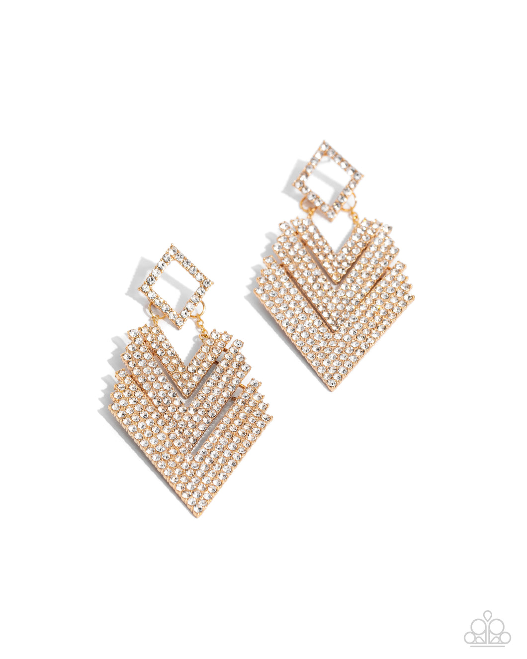 Cautious Caliber Gold Earrings