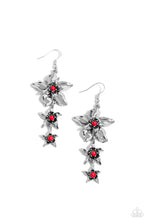 Load image into Gallery viewer, Tapered Tiers Red Earrings