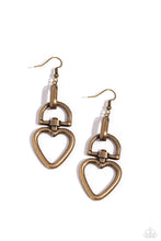 Load image into Gallery viewer, Padlock Your Heart Brass Earring