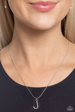 Load image into Gallery viewer, Letter of the Law White Necklace - J