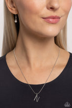 Load image into Gallery viewer, Letter of the Law White Necklace - N
