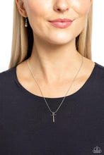 Load image into Gallery viewer, Letter of the Law White Necklace - T