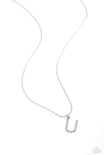 Load image into Gallery viewer, Letter of the Law White Necklace - U