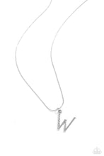 Load image into Gallery viewer, Letter of the Law White Necklace - W