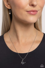 Load image into Gallery viewer, Letter of the Law White Necklace - W
