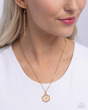 Load image into Gallery viewer, Emblematic Elegance Gold Necklace - V