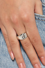 Load image into Gallery viewer, Monogram Memento Silver Skinny Band Ring - D