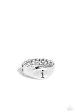 Load image into Gallery viewer, Monogram Memento Silver Skinny Band Ring - I
