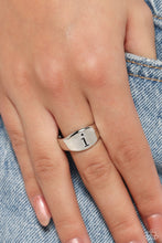 Load image into Gallery viewer, Monogram Memento Silver Skinny Band Ring - I