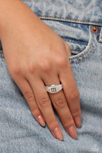 Load image into Gallery viewer, Monogram Memento Silver Skinny Band Ring - M