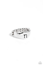 Load image into Gallery viewer, Monogram Memento Silver Skinny Band Ring - N
