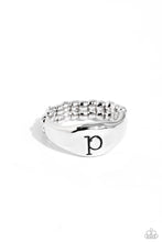Load image into Gallery viewer, Monogram Memento Silver Skinny Band Ring - P