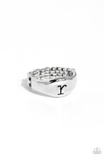 Load image into Gallery viewer, Monogram Memento Silver Skinny Band Ring - R