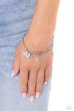 Load image into Gallery viewer, Making It INITIAL Silver Bangle - K