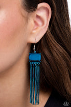 Load image into Gallery viewer, Dreaming Of TASSELS Blue Earrings