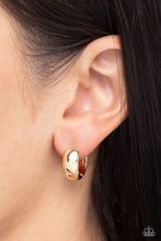 Load image into Gallery viewer, Hinged Halftime Gold Hinged Hoop Earrings