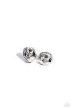 Load image into Gallery viewer, Patterned Past Silver Hoop Earrings