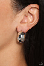 Load image into Gallery viewer, Patterned Past Silver Hoop Earrings